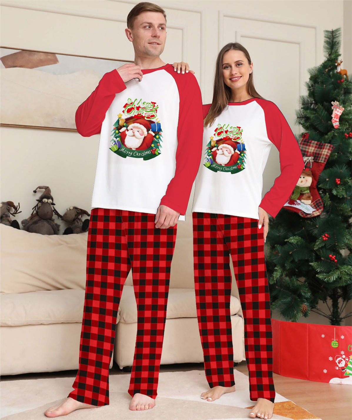 Red Plaid Matching Family Pajamas - For your Dog Too!