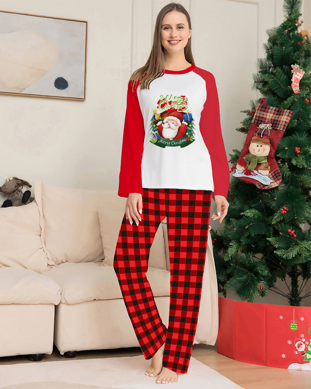 Red Plaid Matching Family Pajamas - For your Dog Too!